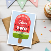 Schattigee Melon Popsicle Meisje 2e verjaardag Kaart