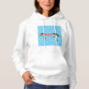 Schattigee merel en kardinaal op de tak - MERRY XM Hoodie