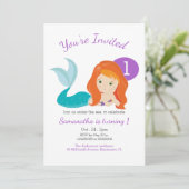 Schattigee Mermaid Goddess Verjaardagsfeest Kaart (Staand voorkant)