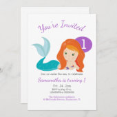 Schattigee Mermaid Goddess Verjaardagsfeest Kaart (Voorkant / Achterkant)