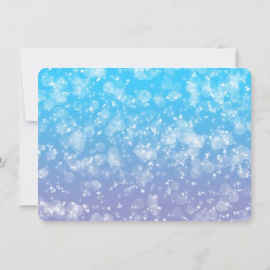 Schattigee Mermaid verjaardagsfeestuitnodigingen Kaart (Achterkant)