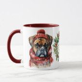 Schattigee Merry Boxer Dog Christmas Mok (Links)