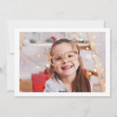 Schattigee Merry Bright White Text Photo Overlay Feestdagenkaart (Achterkant)