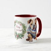 Schattigee Merry Bulldog Dog Christmas-Mok Mok (Voorkant rechts)