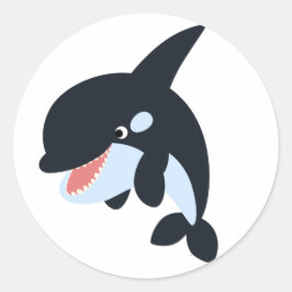 Schattigee Merry Cartoon Killer Whale Sticker