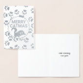 Schattigee Merry Catmas Kitty Cat Folie Kerst Kaar Kaarten (Display)