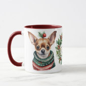 Schattigee Merry Chihuahua Hondenkerstmis Mok (Links)