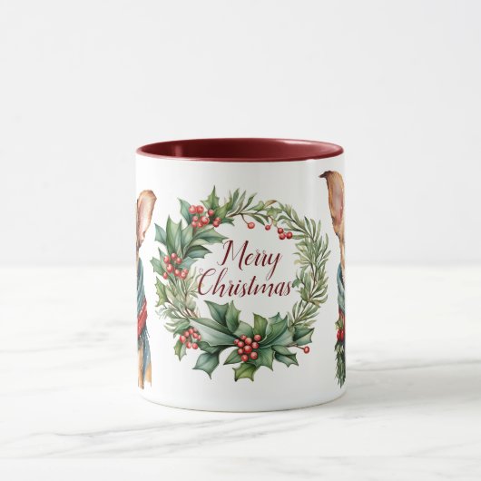 Schattigee Merry Chihuahua Hondenkerstmis Mok (Midden)