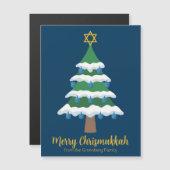 Schattigee Merry Chrismukkah Tree Magnet Kaarten (Voorkant / Achterkant)