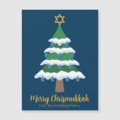 Schattigee Merry Chrismukkah Tree Magnet Kaarten (Voorkant)