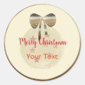 Schattigee Merry Christmas Classic Ronde Sticker (Voorkant)