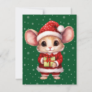 Schattigee Merry Christmas Mouse Kaart