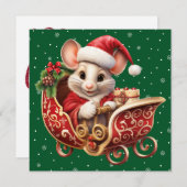 Schattigee Merry Christmas Mouse Kaart (Voorkant / Achterkant)