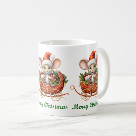 Schattigee Merry Christmas Mouse Mok (Voorkant rechts)
