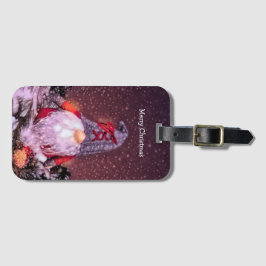 Schattigee Merry Christmas Whimsical Gnome Holiday Bagagelabel