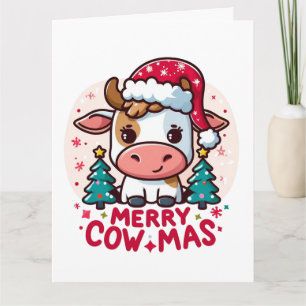 Schattigee "Merry Cowmas" Kerst Koe Kaart