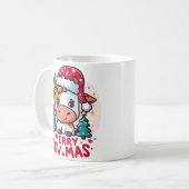 Schattigee "Merry Cowmas" Kerst Koe Koffiemok (Voorkant links)