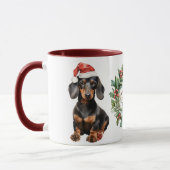 Schattigee Merry Dachshund Dog Christmas Mok (Links)