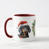 Schattigee Merry Dachshund Dog Christmas Mok (Links)