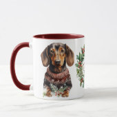 Schattigee Merry Dachshund Dog Christmas Mok (Links)