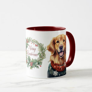 Schattigee Merry Golden Retriever Dog Christmas Mo Mok