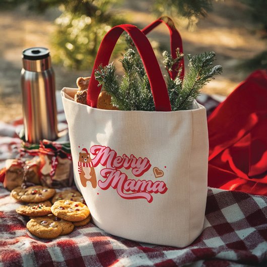 Schattigee Merry Mama Beer vakantieseizoen Tote Bag