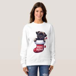 Schattigee "Merry Pugmas" Kerst Pug Trui