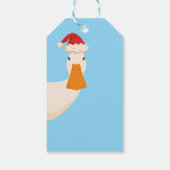 Schattigee Merry Quackmas Kerst grappig Eend Cadeaulabel (Achterkant)