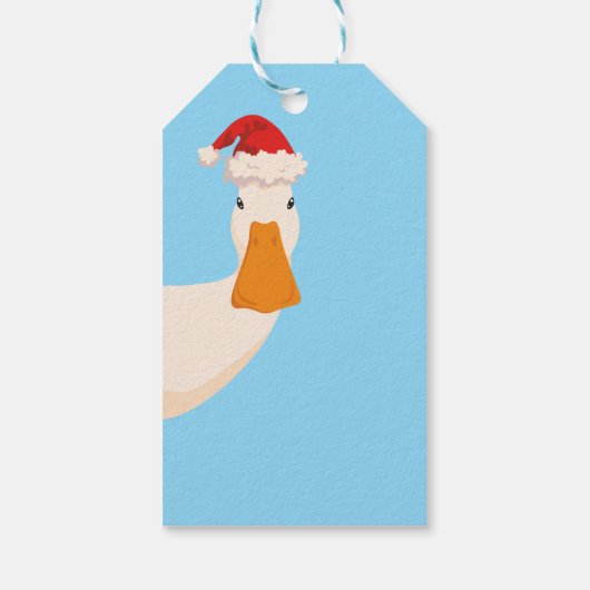 Schattigee Merry Quackmas Kerst grappig Eend Cadeaulabel (Achterkant)
