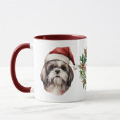 Schattigee Merry Shih tzu Dog Christmas Mok (Links)