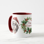 Schattigee Merry Shih tzu Dog Christmas Mok (Voorkant links)