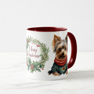 Schattigee Merry Yorkshire Terrier Dog Christmas M Mok