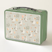 Schattigee Metal Lunch Box met Waterverf Goose & N (Achterkant)