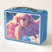 Schattigee metalen lunchbox (Achterkant)
