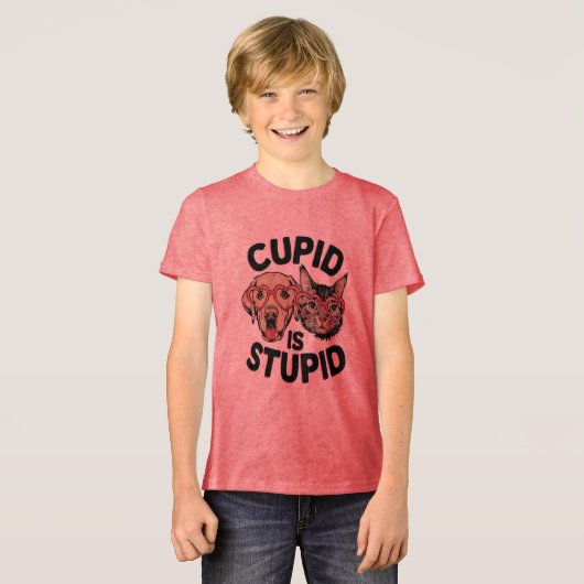 Schattigee metgezellen houden van Tri-Blend shirt (Voorkant volledig)