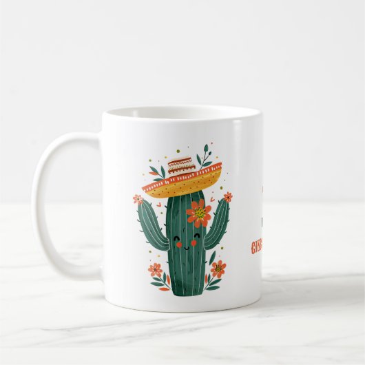Schattigee Mexicaanse Cactus Waterverf Happy Cinco Koffiemok (Links)