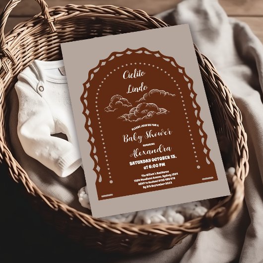 Schattigee Mexicaanse Cielito Lindo Baby shower Kaart