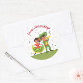 Schattigee Mexicaanse Fiesta Hispanic Kinder parti Ronde Sticker (Envelop)