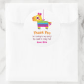Schattigee Mexicaanse Pinata Dank u Kids Verjaarda Ronde Sticker (Tas)