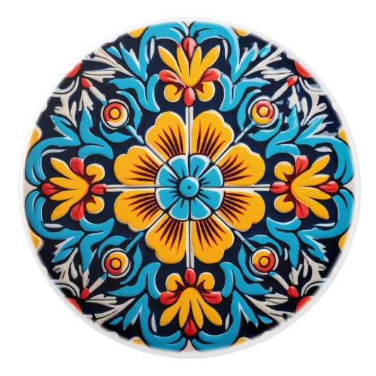 Schattigee Mexicaanse stijl crafting Keramische Knop (Voorkant)