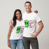 SCHATTIGEE MIAUW KAT MET BUITENAARDS WEZEN T-SHIRT (Unisex)