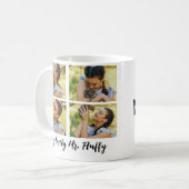 Schattigee Miauw Paw Print Cat Fotocollage Koffiemok (Voorkant links)