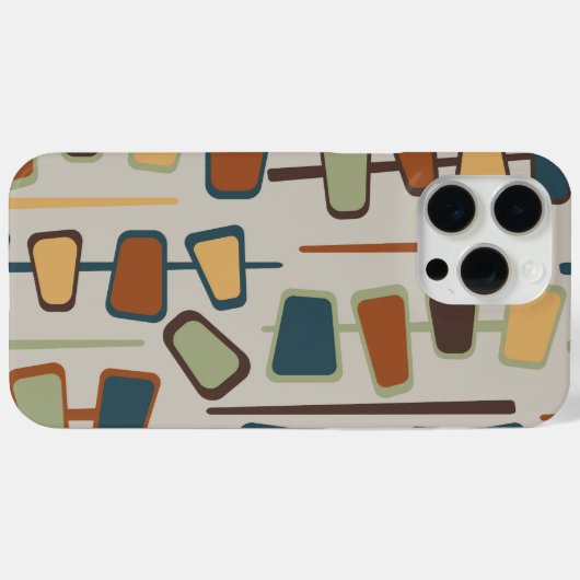 Schattigee Mid Century Modern geïnspireerde iPhone Case-Mate iPhone Case (Achterkant (horizontaal))