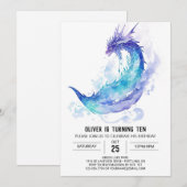 Schattigee middeleeuwse Dragon Adventure Verjaarda Kaart (Voorkant / Achterkant)