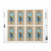 Schattigee middeleeuwse ridder boekenplaat etiket (Full Sheet)