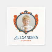 Schattigee Middeleeuwse Rood Blauw Prince Royal Sh Servet (Voorkant)