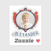 Schattigee Middeleeuwse Rood Blauw Prince Royal Sh Sticker (Vel)