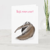 Schattigee miereneter 'beste moeder ooit' Moederda Kaart (Voorkant)