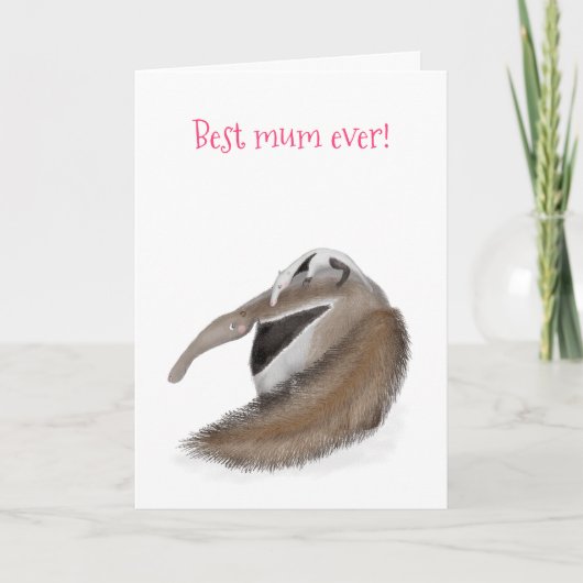 Schattigee miereneter 'beste moeder ooit' Moederda Kaart (Voorkant)