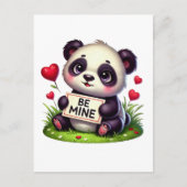 Schattigee mijn Valentijn Panda beer Feestdagenkaart (Voorkant)